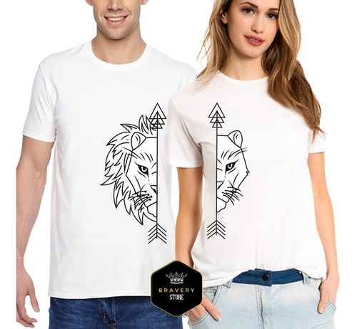 2 Remeras Leones - Parejas - Novios - Aniversarios