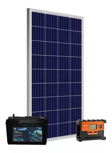 Kit solar Placa 160w Bateria 150ah agm Regulador 20a - Fotovoltaica Solar