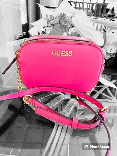 Bandolera Guess Modelo Asheboro  Lg915314 Rosa Chicle