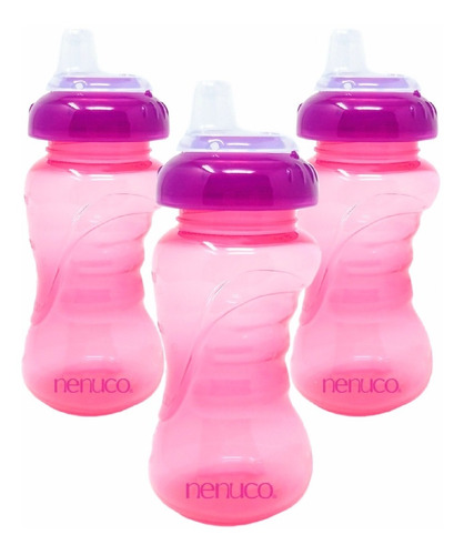 Nenuco 3 Vasos Entrenadores Antiderrames Para Bebés Y Niños Color Rosa