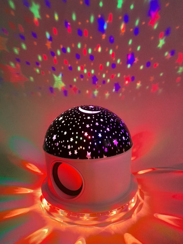 Lampara Led Rgb Luna Y Estrellas Con Parlante Bluethoo