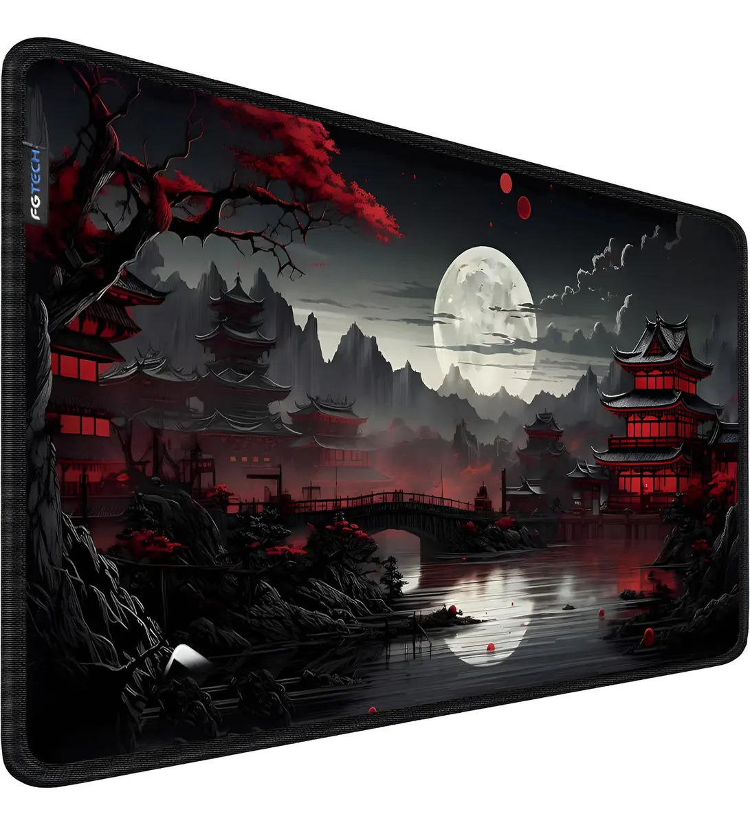 Mouse Pad Gamer 120x50 Xxl Antideslizante Bordes Cosidos Oriente Oriente