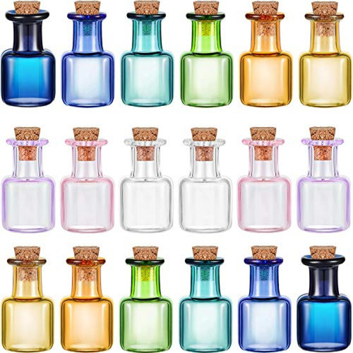 Botellas Decorativas 18 Piezas De Frascos De Vidrio Pequeños