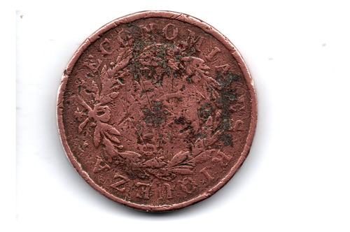 Monedas Historica Chile De Cobre Un Centavo 1835