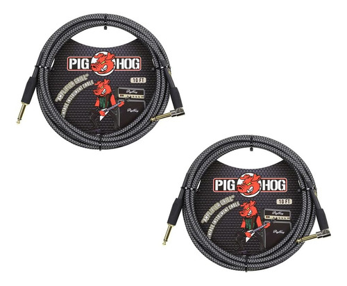 Pch10agr - Paquete De 2 Cables De Instrumento De Cerdo Para 