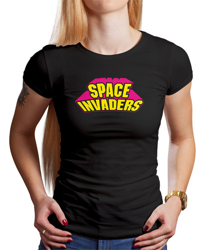 Polo Dama Space Invaders (d0445 Boleto.store)