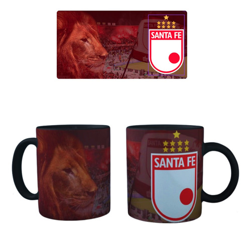 Mug Taza Magico De Independiente Santa Fe Bogotá León Fpc