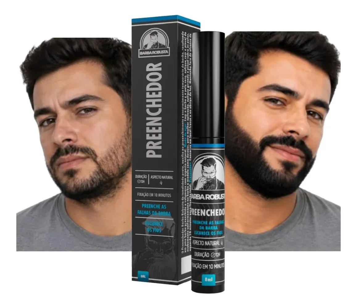 Preenchedor E Escurecedor Para Barba Barba Robusta - 8ml