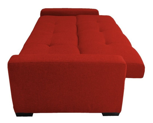 Sofa Cama Sofacama Futon Sillon Sala Mobleco Color Rojo Diseño De La Tela Loneta