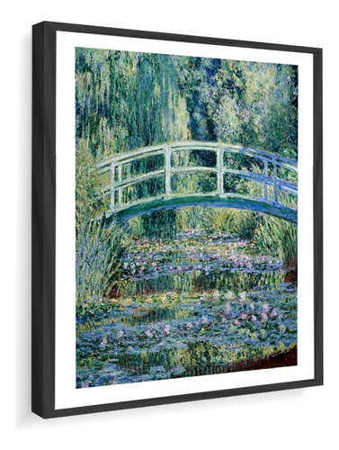 Quadro Decorativo Monet Nenúfares Ponte Japonesa 31x30