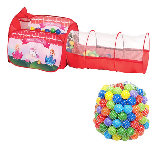 2x1 Piscina De Bolinhas Com TĂșnel Incluso + 40 Bolinhas !