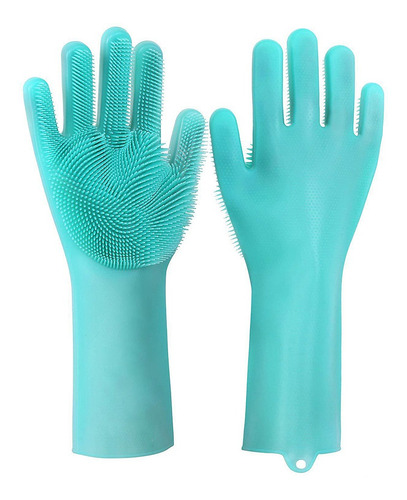 Guantes De Silicona Cepillo Para Fregar Platos Cocina 