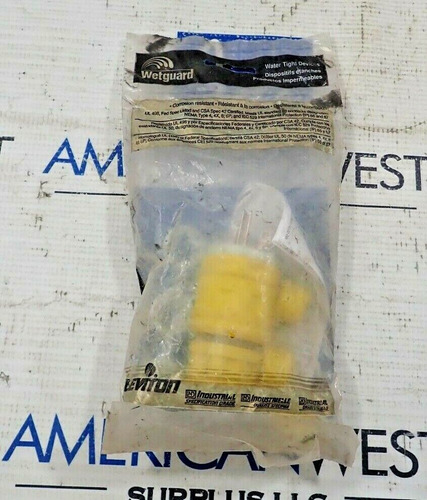 New Leviton 14w33 San 063 Watertight Plug 20a 125v Ttj