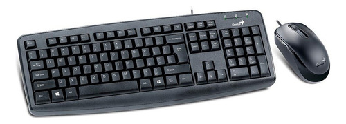 Kit Teclado Y Mouse Genius Km-130 Qwerty Español Negro