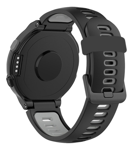 Correa De Reloj Negra Y Gris Para Garmin Para Erunner 220/23