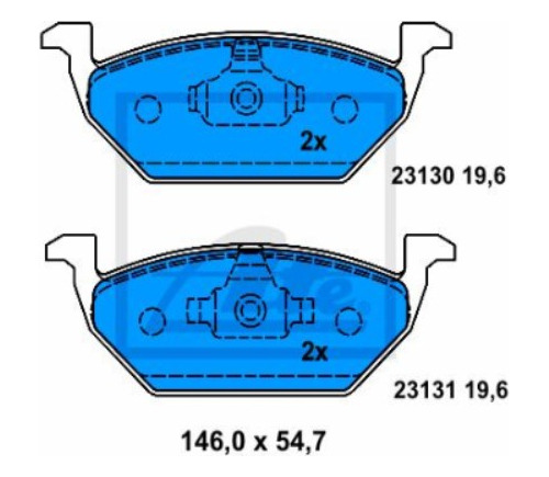 Balata Delantera / Vw Virtus 1.6 Lts 4 Cil 2020 A 2022