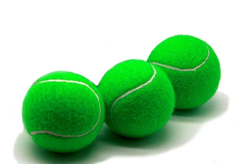 Pelotas De Tenis Color Verde Pack X3 Unid. Planeta Juguete