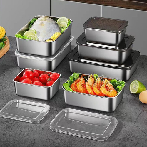 Caja De Almacenamiento De Acero Inoxidable Para Refrigerador