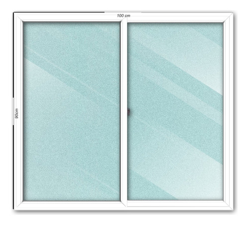 Ventana Dvh De Pvc Blanco De 100 X 90 Tipo Corrediza