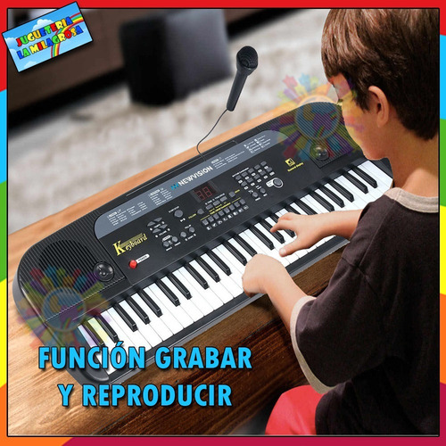 Imagen 3 de 8 de Teclado Musical Organo Piano 54 Teclas Con Microfono Ritmos