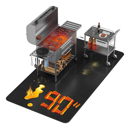 Alfombra Protectora Para Parrilla Ignifuga 2.2m X 1.21m