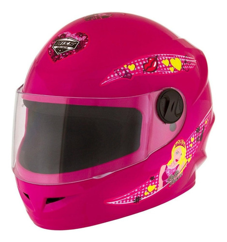 Capacete Infantil Mixs Start Selfie Fechado Tam. 54 Rosa 