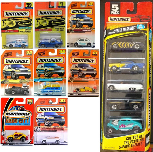 Matchbox Coleccion 13 Carros 1996-1998 Vintage Diecast 1:64