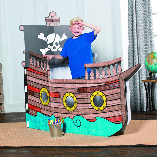 Casa De Juegos Cartón Fun Express Play Color De Barco Pirata