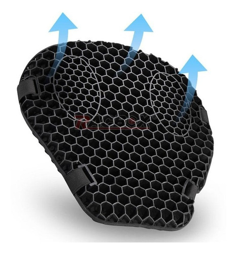 Cojin Gel Asiento Moto Panel Abeja Universal Respirable Pem