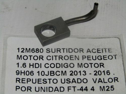 Surtidor Aceite Citroen Peugeot 1.6 Hdi 9h06 10jbcm 2013-16