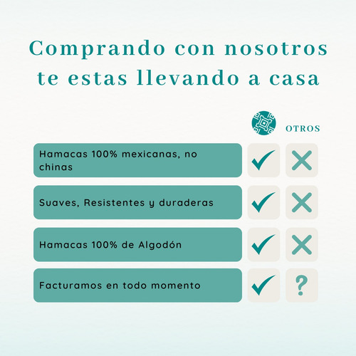 Hamaca Yucateca 100% Algodón Promoción