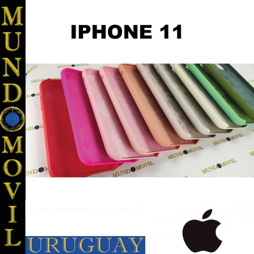 Imagen 5 de 6 de Silicon Case iPhone 11 Protector Funda Mas Vidrio Templado
