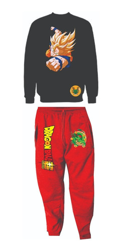 Conjuntos Sudadera Goku Dragon Ball Jogger+buzo Niños Adul