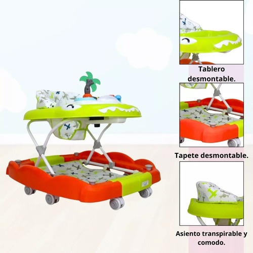 Andadera Confety Rocket 2en1 Musical Reforzada