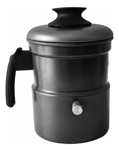 Leiteira Com Apito Chaleira Fervedor Antiaderente 2 Litros Cor Preto
