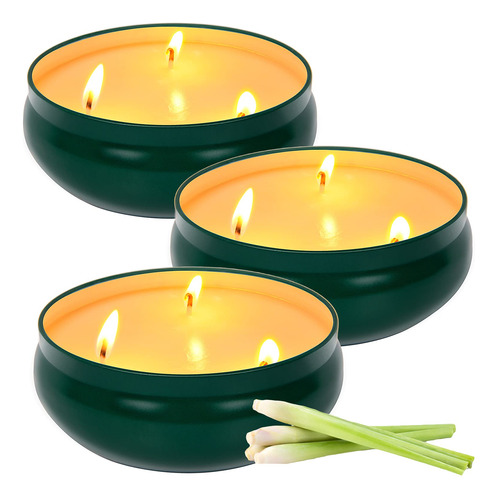 Velas De Citronela Exteriores, 3 X 13.5 Oz, Velas Aromã...