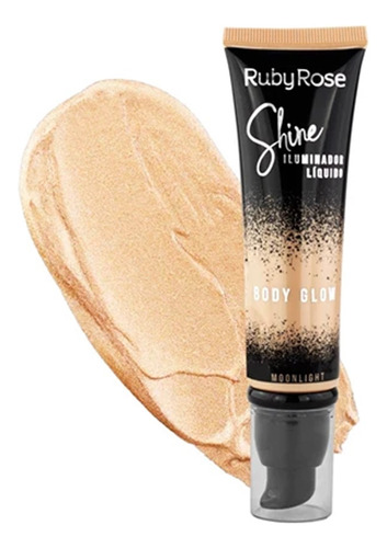 Iluminador Corporal Líquido Body Glow Shine Moonlight Ruby Rose HB-8110