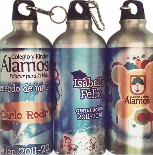 10 Botellas Sport Personalizadas Aluminio 600 Ml Sublimación