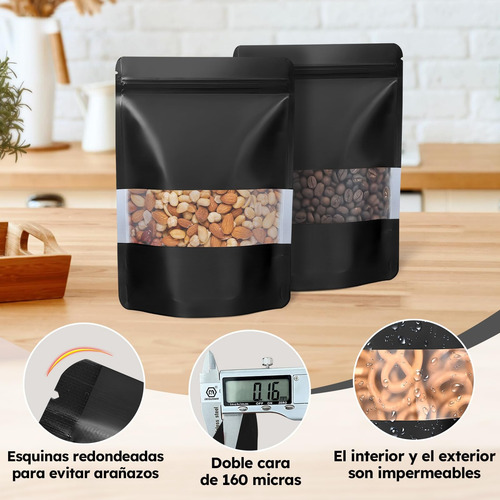 100 Bolsas Stand Up Pouch De Plastico Para 50g 10x15x6cm