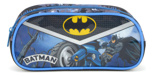 Estojo Batman Batmoto Dc Comics Azul - Luxcel