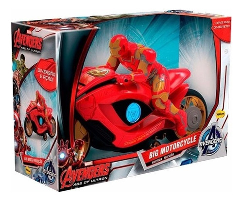 Moto Friccion Iron Man Ultron 30 Cm Marvel Orig Color Rojo