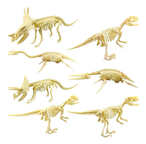 7x Dinosaurio Esqueleto Juguetes Dino Huesos Figuras Fiesta