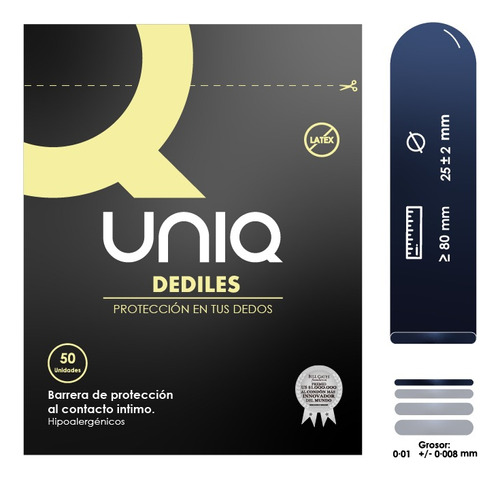 Dediles Uniq 50 Unidades - Unidad A $300