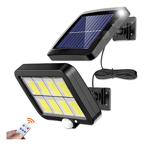 Lámpara Solar Exterior Luz Impermeable Jardín 3 Modos160 Led