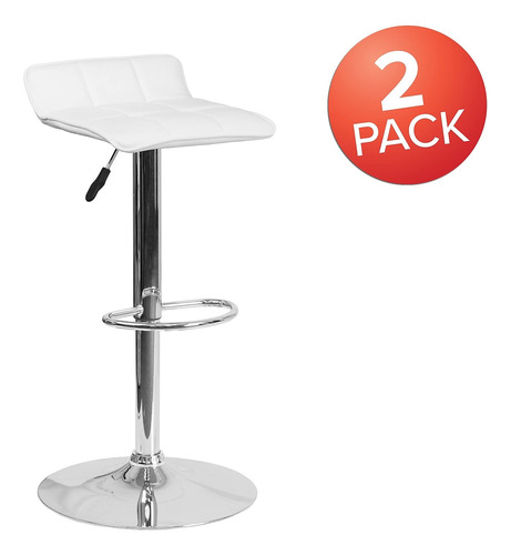 Flash Furniture Alice Juego De 2 Taburetes De Bar De Vinilo