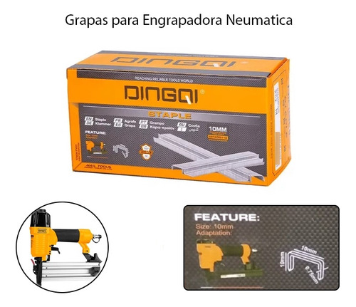 Grapas Para Tapiceria  10mm Ancho 10mm Alto Caja 5000 Pzas