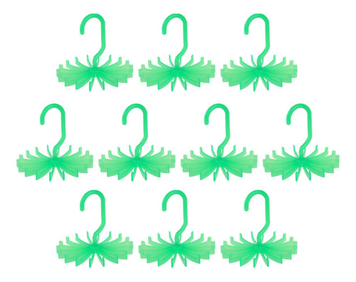 10 Estantes Para Corbatas Giratorios Colgantes, 18 Verde