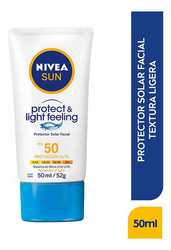 Nivea Sun Protect & Light Feeling Facial Fps 50 50ml