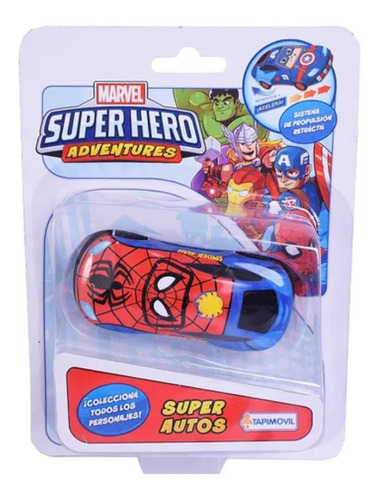 Autos Vehículo A Fricción Spiderman Super Hero Adventures Ma