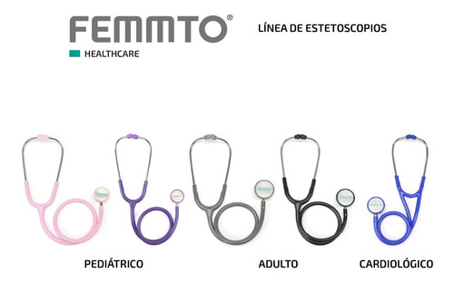 Imagen 9 de 10 de Estetoscopio Femmto Pediatrico Doble Profesional Campana